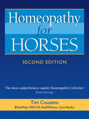 cover image of Homeopathy for Horses